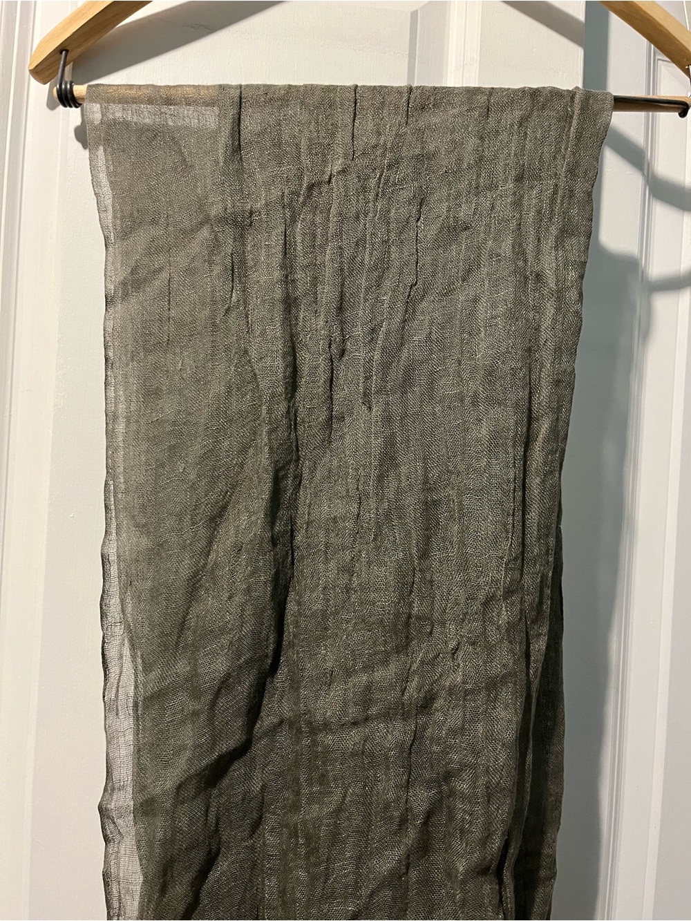 Fine Linen Brown Grey Scarf